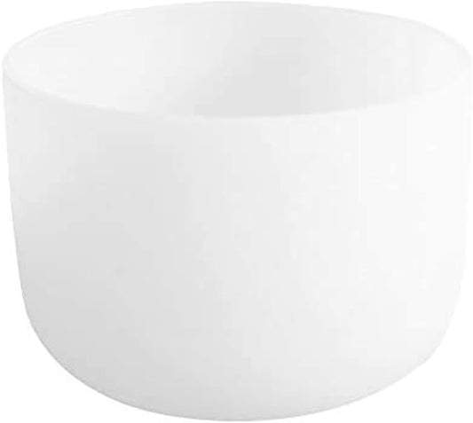 ENERGYSOUND 432Hz Perfect Pitch G Note Throat Chakra Frosted Quartz Crystal Singing Bowl 8 inch mallet and o-ring included