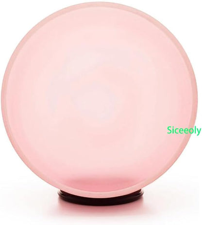 Singing Bowl 8 inch F Note Pink Color Heart Chakra Color Quartz Frosted Crystal Meditation Bowl Yoga Musical Instrument with Travel Bag Carrying Case Suede Mallet O-ring