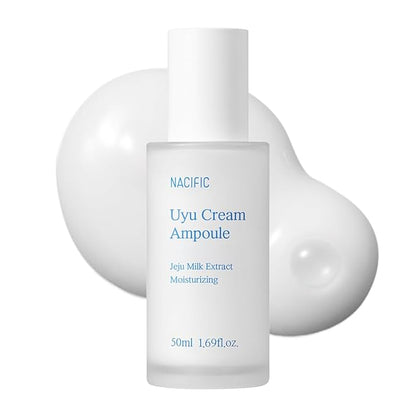 NACIFIC] Uyu Cream Ampoule 1.69fl. oz. 50ml with Jeju milk extract Essence Ceramide 5 complex Moisture lasting Natural ingredients Korean skin care