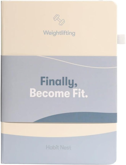 The Weightlifting Transformation Gym Buddy Journal by Habit Nest. 12-Week Trainer & Progress Tracker. Requires Full Gym Equipment. 65 Video Guided Workouts with Sets, Reps & Tracking Space.