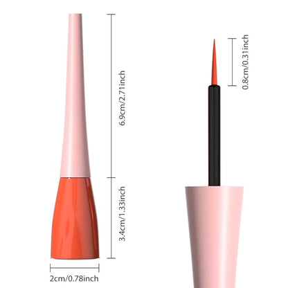 evpct 1Pcs Tomato Liquid Eyeliner Makeup Waterproof Tomato Eye Liners for Women, Eyes Wing Eyeliner Stamps Shapes Colored Eyeliner delineador de ojos a prueba de agua contra el agua blanco para ojos