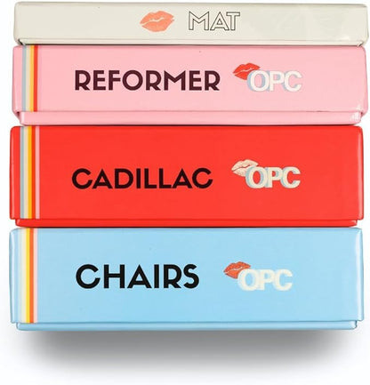 OnlinePilatesClasses Mat Pilates Workout Planner with Video Tutorials, 59 All-Level Exercise Flash Cards Ideal for Yoga, Abs, Core Workouts and Fitness Enthusiasts, No Equipment Needed