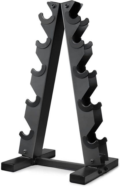 WF Athletic Supply Dumbbell Rack, 5-Tier A-Frame Dumbbell Rack for Dumbbell Storage, Color Options Available in Black/White/Green/Yellow/Red/Pink/Orange & Blue