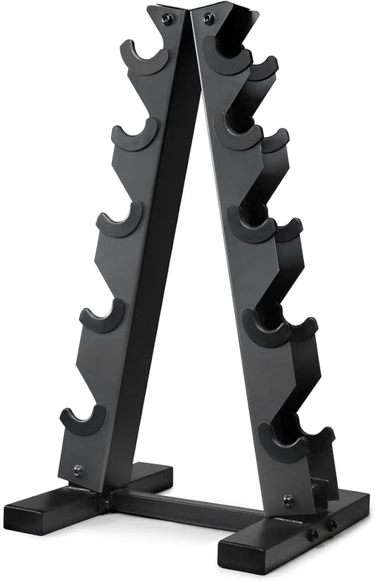 WF Athletic Supply Dumbbell Rack, 5-Tier A-Frame Dumbbell Rack for Dumbbell Storage, Color Options Available in Black/White/Green/Yellow/Red/Pink/Orange & Blue
