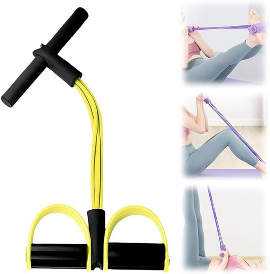 21 Fitness Resistance Bands-4 Tube Pedal Ankle Puller, 2025 New Stretching Bands for Arm and Leg Workouts, AB Training Auxiliary Device Workout Equipment for Women Men