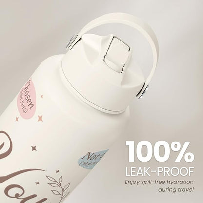Christian Water Bottle 32oz Stainless Steel Insulated with Lid, Inspiration Gifts for Women, Religious Gifts for Mom Friends Ladies Sisters on Birthday Mother's Day Christmas