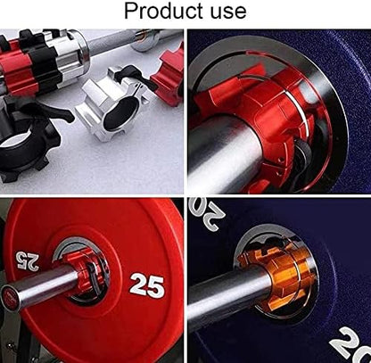 Metal Olympic Barbell Clamps 2inch Heavy Duty Exercise Collars,Weight Clips for 2" Barbell,Quick Release Weight Clamps for Weightlifting, Olympic Lifts Strength Fitness Training 1 Pair