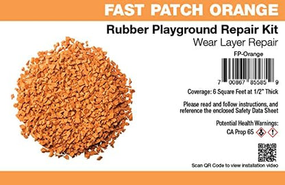 Poured-in-Place Surfacing Repair Kit Fix Rubber Playground (Orange, Standard)