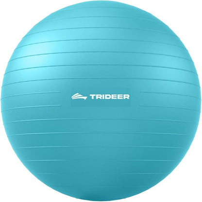 Trideer Exercise Ball for Yoga, Pilates & Fitness – Stability Ball Equipment for Home Gym & Office Chair, Core & Balance Training Accessories, Physical Therapy Equipment, Quick Pump Included, 5 Sizes