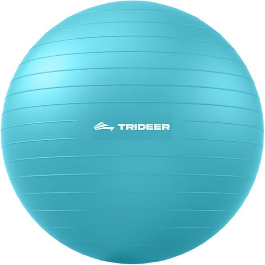 Trideer Exercise Ball for Yoga, Pilates & Fitness – Stability Ball Equipment for Home Gym & Office Chair, Core & Balance Training Accessories, Physical Therapy Equipment, Quick Pump Included, 5 Sizes
