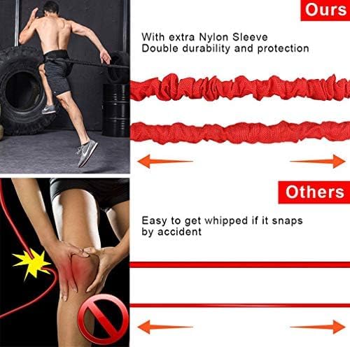 YNXing Dynamic Resistance Trainer for Resistance Training to Improve Strength, Power, and Agility 5m/2m Elastic Cord Set