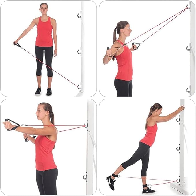 SELEWARE 3 Pack Heavy Duty Stainless Steel Wall Anchors for Resistance Bands – 2000 lbs Load Capacity, Space-Saving Home Gym & Physical Therapy Mounts for Strength Training & Body Weight Straps