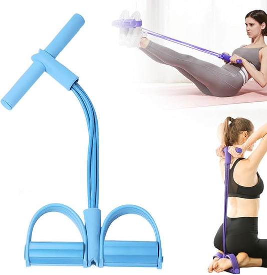 Resistance Bands with Handles, 21 Fitness Resistance Bands-4 Tube Pedal Ankle Puller Stretching Bands for Arm and Leg Workouts, Elastic Yoga Pedal Puller Stretch Band for Exercise