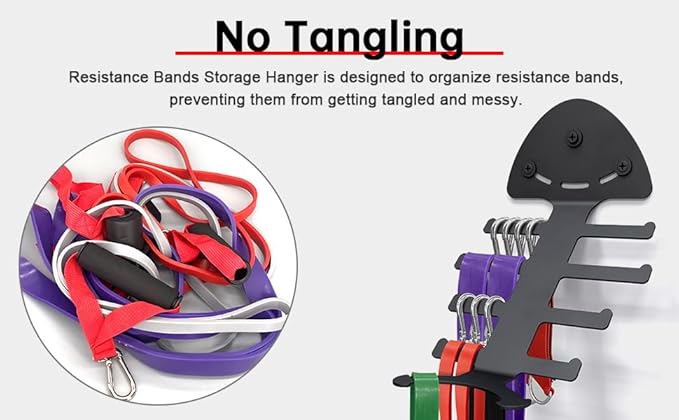 Resistance Band Storage Rack， Resistance Band Hanger Gym Organization for Home Gym Resistance Band Holder，Workout Band Rack ﻿