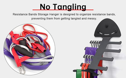 Resistance Band Storage Rack， Resistance Band Hanger Gym Organization for Home Gym Resistance Band Holder，Workout Band Rack ﻿