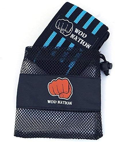 WOD Nation Wrist Wraps for Weightlifting & Strength Training – Professional Gym Straps w/Thumb Loop for Men & Women