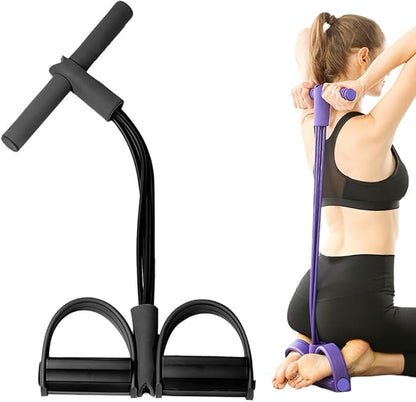 21 Fitness Resistance Bands-4 Tube Pedal Ankle Puller, 2025 New Stretching Bands for Arm and Leg Workouts, AB Training Auxiliary Device Workout Equipment for Women Men