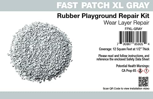 Poured-in-Place Surfacing Repair Kit Fix Rubber Playground (Gray, XL)