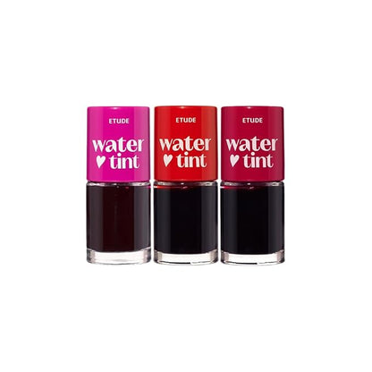ETUDE Dear Darling Water Tint 3 SET (Strawberry Ade, Cherry Ade, Red Grapefruit Ade, 9g*3) | Vivid Color Lip Stain with Moisturizing Weightless & Non-sticky Finish | Korean Makeup, Perfect for Gift