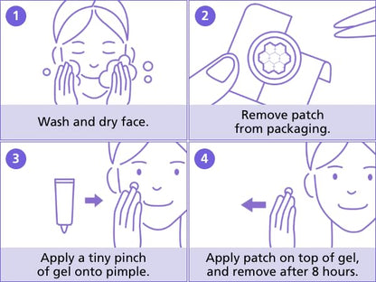 EasyDerm Magnesium Pimple Patches – Hydrocolloid Acne Spot Treatment with Ampoule & Tweezer, 10 Calming Zit Stickers by Daewoong, 이지덤, 대웅제약