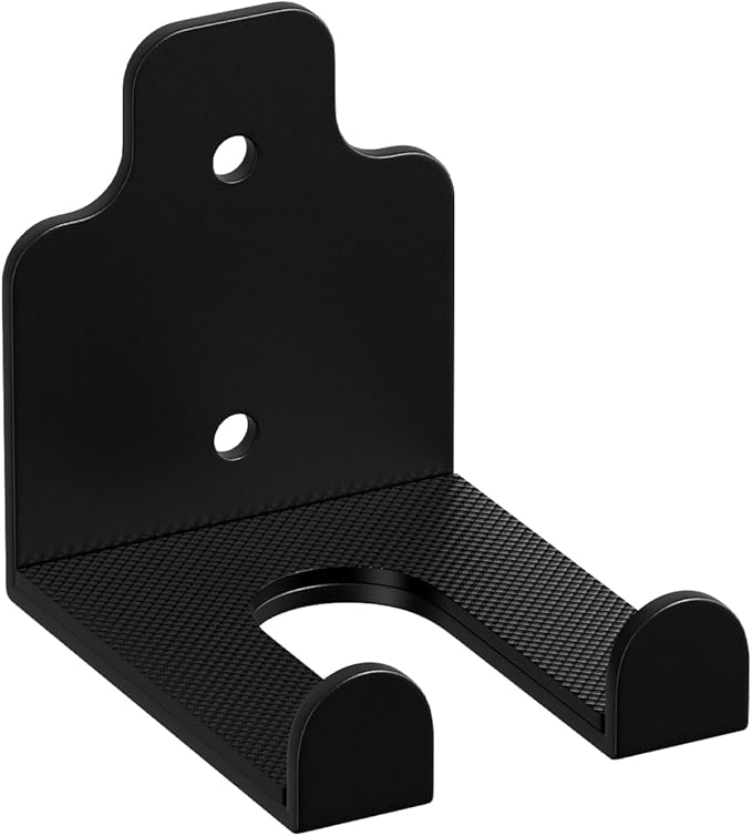 Barbell Wall Holder,Single Barbell wall Mount Hanger,Garage Gym Bar Wall Rack,Vertical Olympic Hanger wall Mount Rack,Space Saving Gym Accessory,Holds Under 33mm Bar Size(Black)
