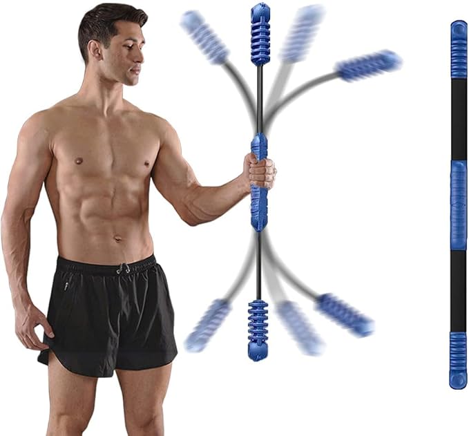 Hotwave Elastic Fitness Bar,Vibration Stick,Body Physical Therapy,Core Strength Training,Power Twister for Arm, Exercise in Home Gym