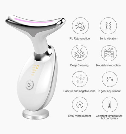 Face Neck Tool for Skin Care, Electric Neck Face Lifting Device for Wrinkle Removal (Black)