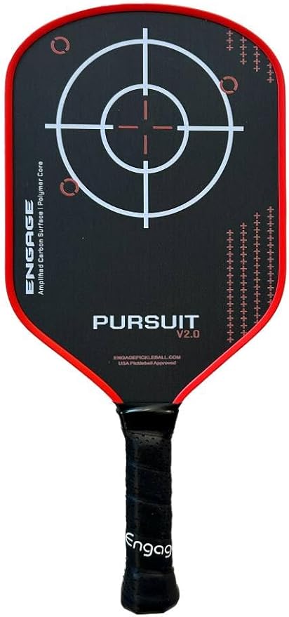 Engage Pursuit V2.0 Pickleball Paddle - Amplified Carbon Surface for Superior Control & Spin with Response+ Polymer Core, USAPA Approved - Designed for Players of Any Skill Level