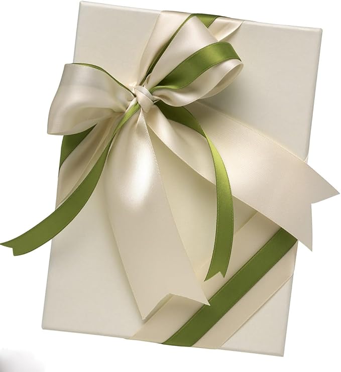 1-1/2" Width x 50 Yards Satin Fabric Ribbon, Ivory Ribbon Perfect for DIY Bows, Swags, Gift Wrapping, Craft, Flower Bouquet，Christmas and Party Decoration