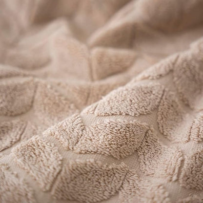 BAGNO MILANO Turkish Bath Towels, Soft Plush Jacquard Luxury Bath Towels, Quick Dry Towel Set (Latte, Bath Sheet)