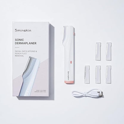 Electric Dermaplaning Tool for Face - Professional Exfoliation and Peach Fuzz Removal | Painless Facial Hair Remover for Smooth, Radiant Skin