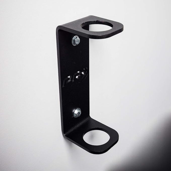 PRx Performance Vertical Barbell Storage Rack - Wall-Mounted, Space-Saving Single Weight Bar Holder for Efficient Organization in Home or Commercial Gyms, Durable, Easy to Install, USA Made, Black