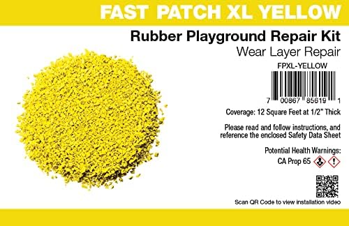 Poured-in-Place Surfacing Repair Kit Fix Rubber Playground (Yellow, XL)