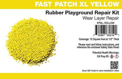 Poured-in-Place Surfacing Repair Kit Fix Rubber Playground (Yellow, XL)