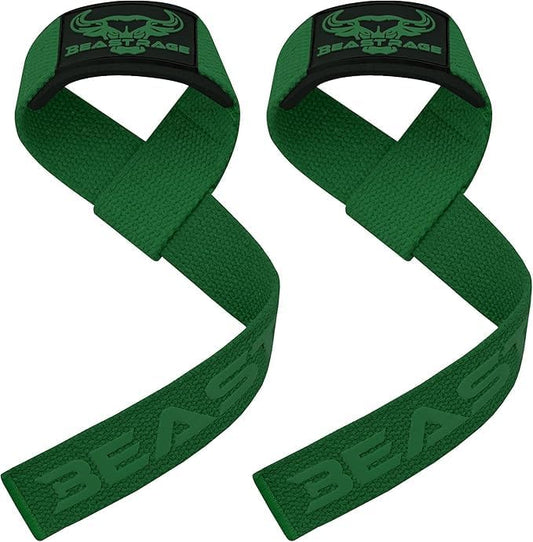 BEAST RAGE Lifting Wrist Straps for Weightlifting, Weight Lifting Straps Gym Grip Power Workouts Lifting Straps Padded Cotton Men Women Wrap Lift Deadlift Straps Hard Pull Exercise