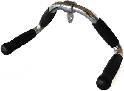 Lat Cable Machine Attachment Curl Pulldown Barbell Revolving Bar, Multi-Exerciser Cable Attachment, Solid Steel Tricep Press Down Bar with Rubber Handgrips & Revolving Hanger