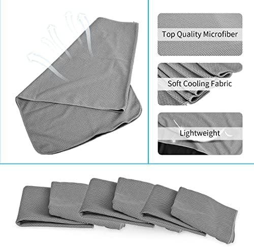 4 Pack Cooling Towels (40"x12") - Instant Cooling Reusable Microfiber Towels for Sports, Gym, Camping, Yoga, Fitness & More