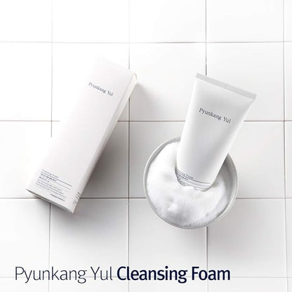 PYUNKANG YUL Cleansing Foam - Korean Facial Wash for All Skin Types - Zero-irritation Face Washer extracted from Coconut - Moisturized Skin & Creating Moisture Barrier after Cleansing - 5.1 Fl. Oz