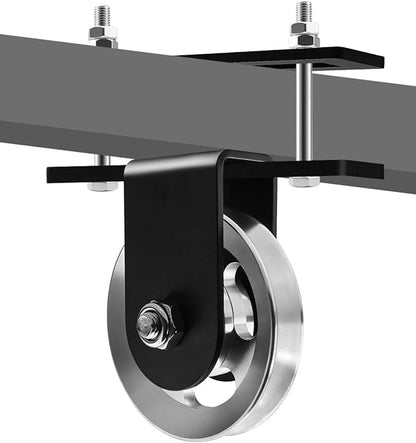 Home Gym Pulley System LAT Pulley Machine, Heavy Duty 304 Steel Cable Pulley System for Power Cage with Quiet Aluminum Pulley