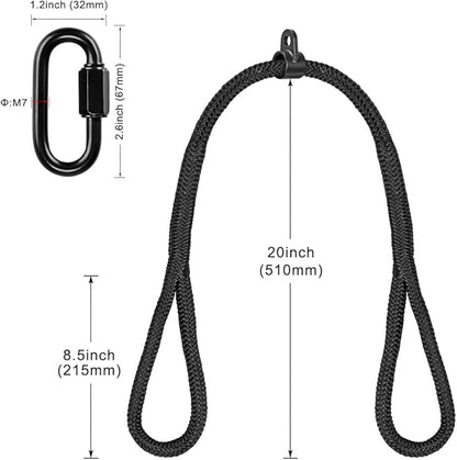 Kipika Tricep Rope 40 Inch - Heavy-Duty Nylon Gym Pull Down Rope for Cable Machine - Cable Machine Accessories for Home Gym - Cable Machine Attachments Pulley System