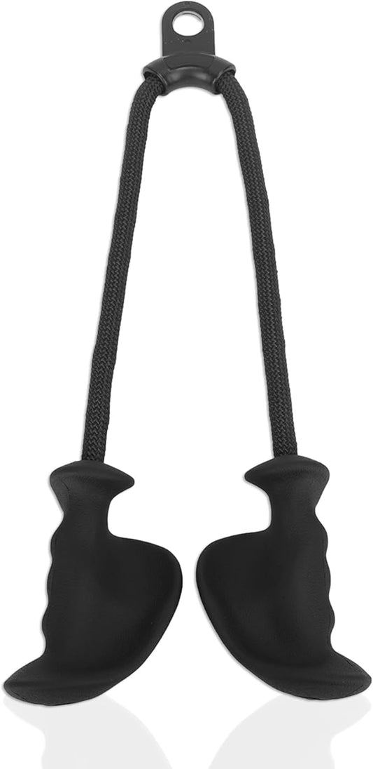 Tricep Rope Pulldown Attachments, Double Head Triceps Cable for Home Gym, LAT Pull Down Bar for Cable Machine