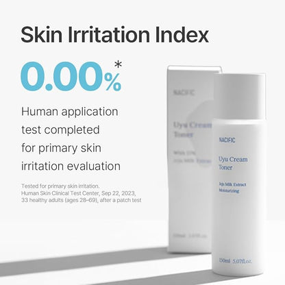 NACIFIC Jeju Uyu Cream Toner Facial Toner 5.07fl. oz. 150ml with Jeju Milk Extract Ceramide 5 Complex Moisture Lasting Natural Ingredients Korean Skin Care