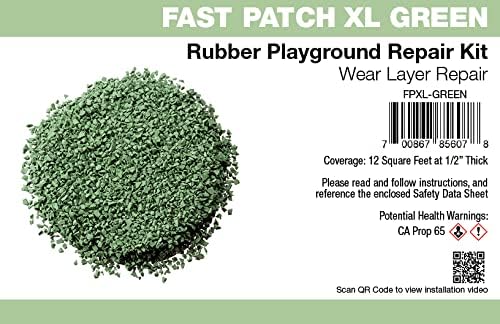 Poured-in-Place Surfacing Repair Kit Fix Rubber Playground (Green, XL)