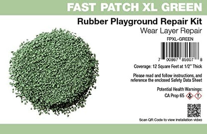 Poured-in-Place Surfacing Repair Kit Fix Rubber Playground (Green, XL)