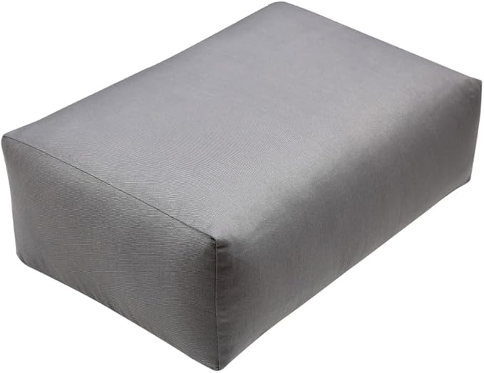 WELLROX Rectangular Yoga Bolster Pillow, 18" x 12" x 6", Pink Cotton