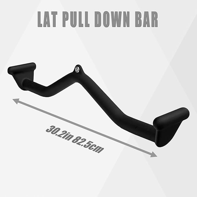 Lat Pull Down Bar T bar Row Attachment, V Bar Tricep Lat Pulldown Attachments, Back Strength Training Bar for Home Gym Exercise Cable Machine Attachments