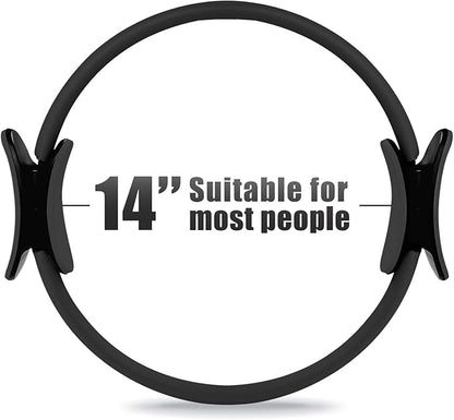 RitFit Pilates Ring Circle - 14 Inch Magic Fitness Circle for Toning Inner & Outer Thighs, Bonus Workout Guide Included