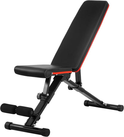 PayLessHere Adjustable Weight Bench, Foldable Bench Press for Full Body Strength Training Incline Decline Gym Benches for Home Gym