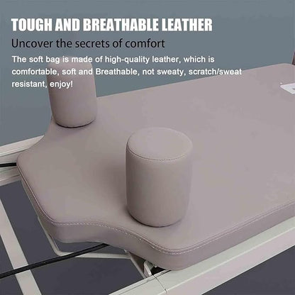 Pilates Reformer Machine for Home, Multifunctional Foldable Exercise Equipment, for Home Gym Workout, Dual Resistance - Springs and Latex Elastic Rope,Black