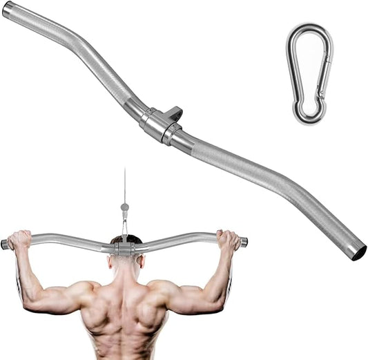Cable Machine Attachment, lat pull down bar, Lightweigh Aluminum Tricep Straight Bar, V Bar, LAT Pulldown Attachments, gym attachments for cable machine, Accessories Load 1000lbs